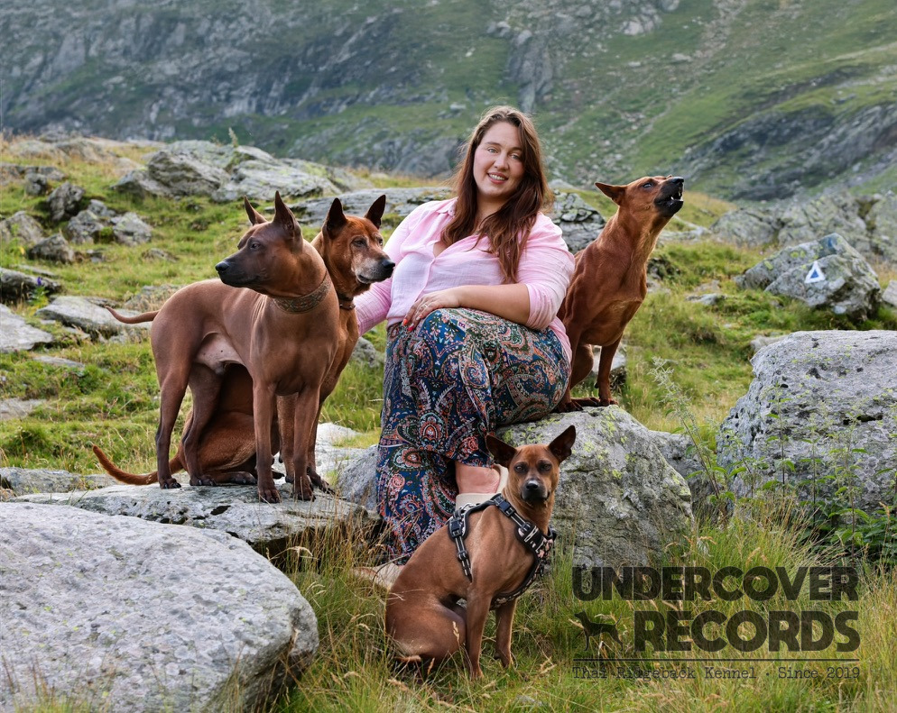 Leonie mit Thai Ridgebacks in den Bergen am Transfăgărășan